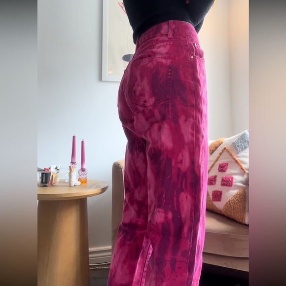 Pink Tie Dye Jeans - Picture 3 of 3